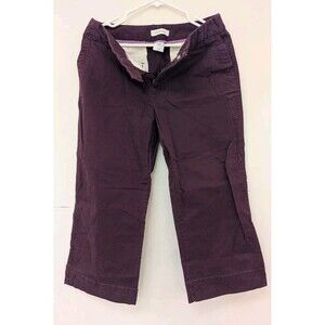 MERONA Women's Size 6 Red Cotton Chino Capri Pants Slim Fit Low Rise Crop